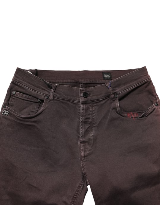 Daniele Alessandrini Bruine Katoenen Mid Waist Skinny Mannen Denim Jeans - Image 5