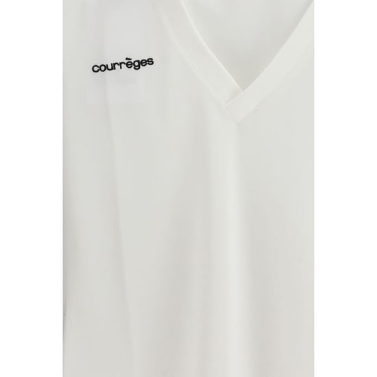 Courrèges Witte Katoenen Poloshirt - Image 3
