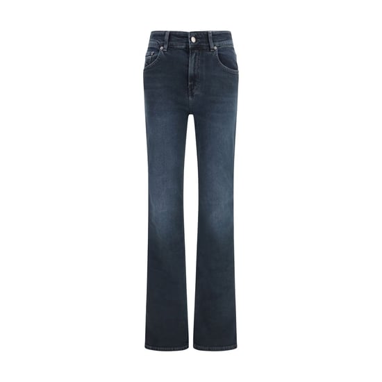 Haikure Blauwe Katoenen Uitlopende Jeans - Image 1