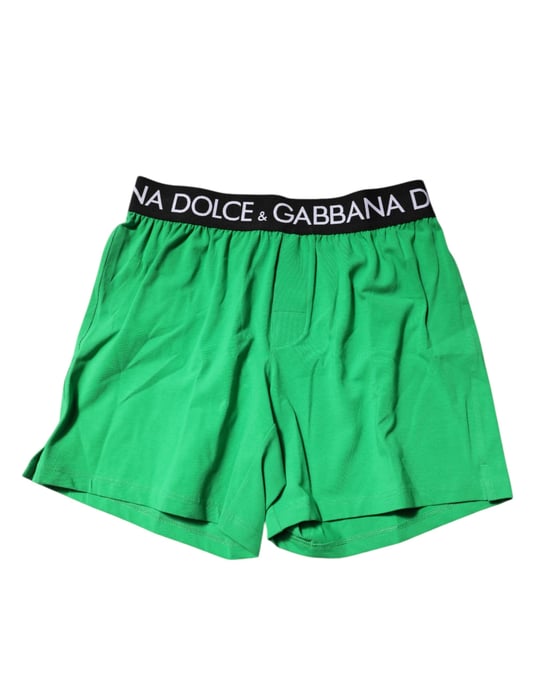 Dolce & Gabbana Groene Katoenen Regular Boxershorts Ondergoed - Image 2