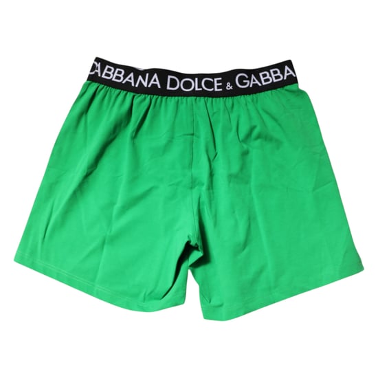 Dolce & Gabbana Groene Katoenen Regular Boxershorts Ondergoed - Image 5