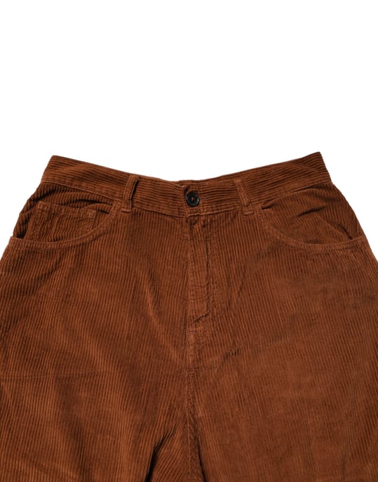 Jucca Bruine Wijde Pijpen Hoge Taille Corduroy Denim Broek Jeans - Image 4