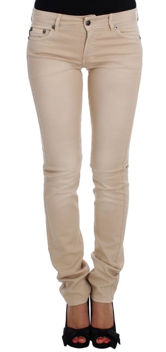 Cavalli Beige Was Slim Fit Katoenen Stretch Jeans - Image 1