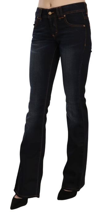 John Galliano Blauwe Gewassen Midden Taille Regular Leg Bootcut Spijkerbroek - Image 4