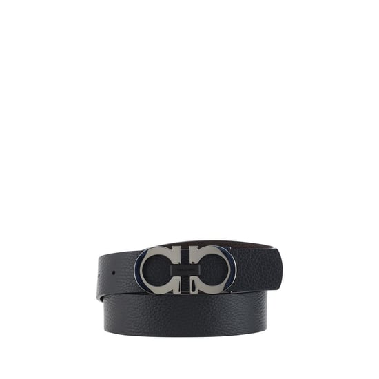 Ferragamo Zwarte Kalfslederen Bos Taurus Regular Riem - Image 1