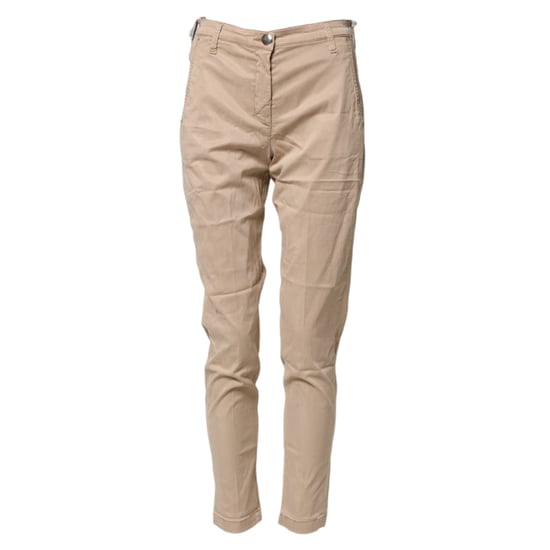 Jacob Cohen Beige Lyocell Skinny Hoge Taille Chino Casual Broek - Image 1
