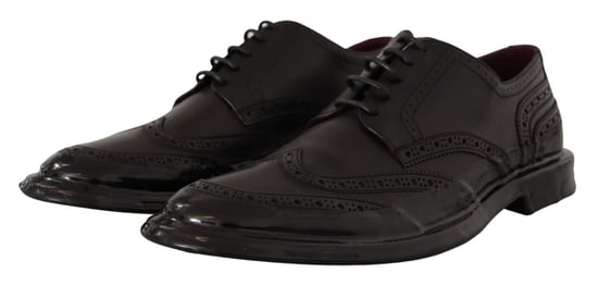 Dolce & Gabbana Zwarte Leren Oxford Wingtip Formele Derby Schoenen - Image 3