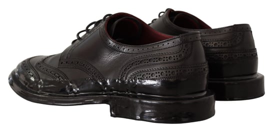 Dolce & Gabbana Zwarte Leren Oxford Wingtip Formele Derby Schoenen - Image 4