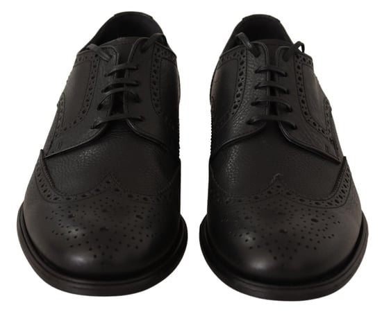 Dolce & Gabbana Zwarte Leren Oxford Wingtip Formele Dresschoenen - Image 6