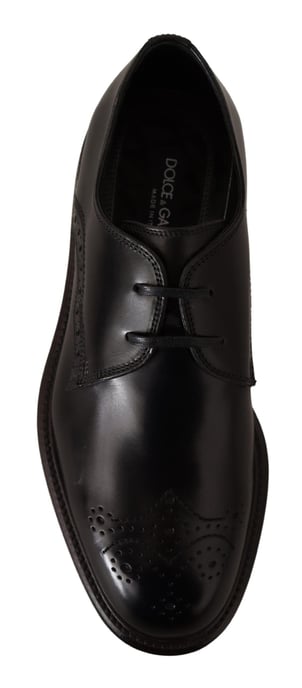 Dolce & Gabbana Zwarte Leren Formele Derby Schoenen - Image 3