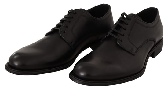 Dolce & Gabbana Zwarte Leren Veterschoen voor Heren Formele Derby Schoenen - Image 3