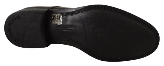 Dolce & Gabbana Zwarte Leren Veterschoen voor Heren Formele Derby Schoenen - Image 6