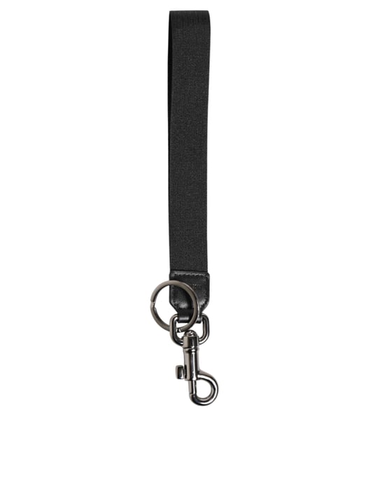 Dolce & Gabbana Zwart Rood DG Logo Polyester Zilver Heren Sleutelhanger Sleutelhanger - Image 5
