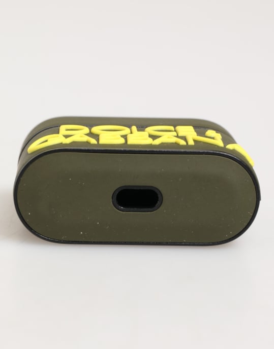 Dolce & Gabbana Legergroen Rubberen Logo Gegraveerde Accessoire Airpods Hoes - Image 5