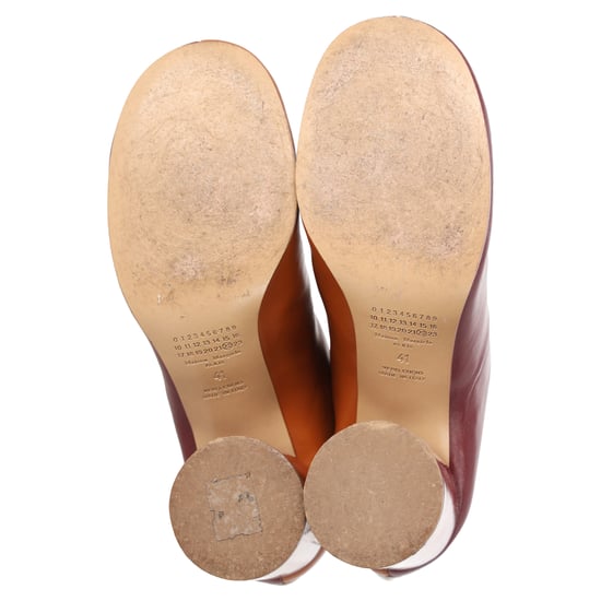 Maison Margiela Bicolor Enkellaarsjes in Rood Leer - Image 6