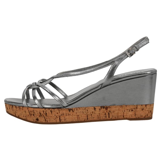 Prada Platform Wedge Sandalen in Zilver Leer - Image 2