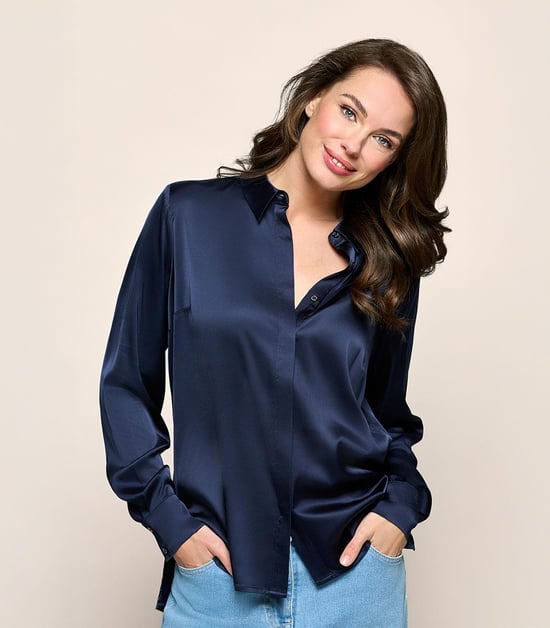 Bellize Blouse Navy - Image 6