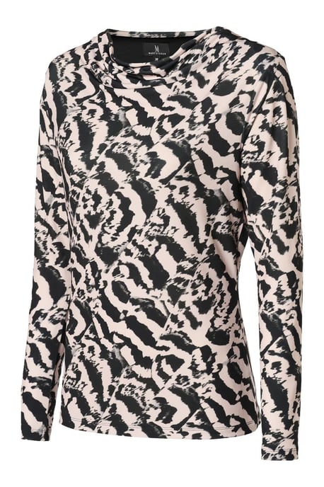 Caitlin Print Top Creme / Zwart - Image 3