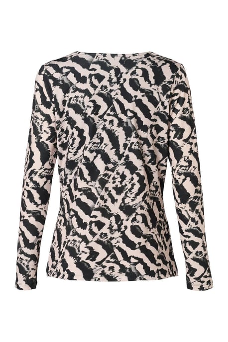 Caitlin Print Top Creme / Zwart - Image 4