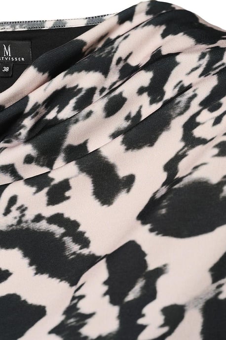 Caitlin Print Top Creme / Zwart - Image 5