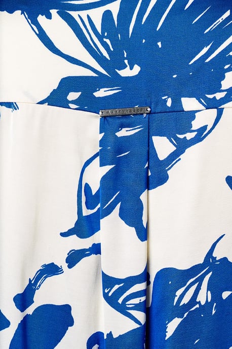 Martha Print Top Kobalt / Off White - Image 5