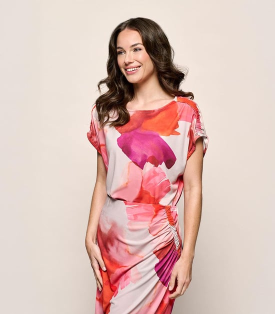 Blandy Print Top Zand / Roze - Image 6