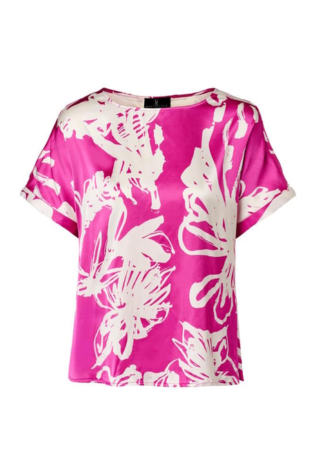 Martha Print Top Licht Berry / Offwhite - Image 2