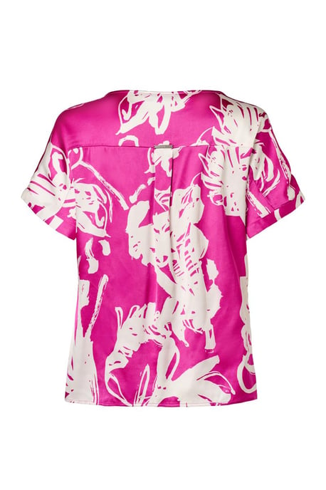 Martha Print Top Licht Berry / Offwhite - Image 4