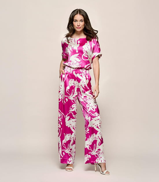 Benfield Print Broek Licht Berry / Offwhite - Image 6