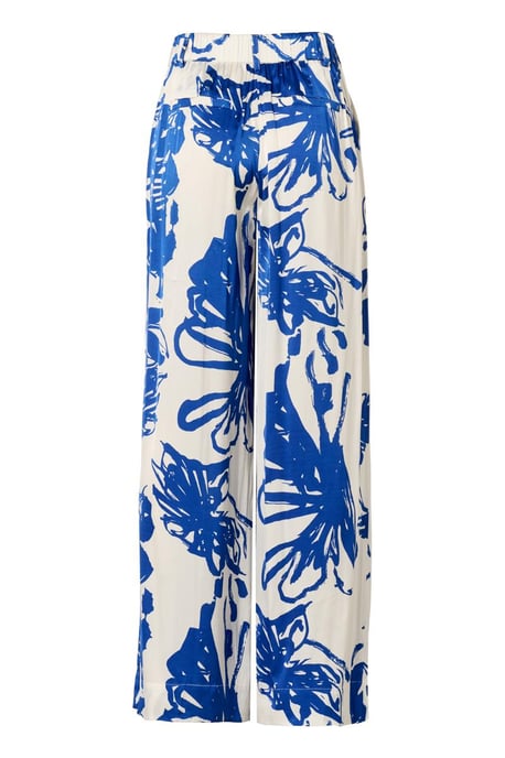 Benfield Print Broek Kobalt / Off White - Image 3