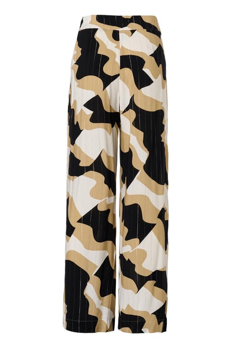 Casey Print Broek Zwart / Camel - Image 4