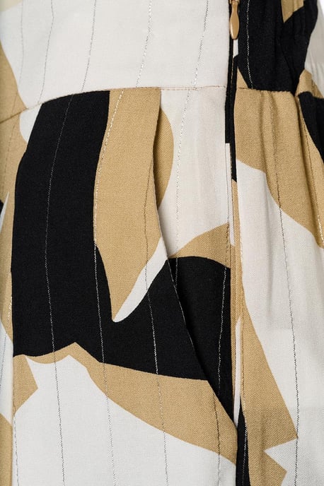 Casey Print Broek Zwart / Camel - Image 5