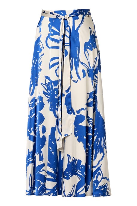 Hannah Print Rok Kobalt / Off White - Image 3