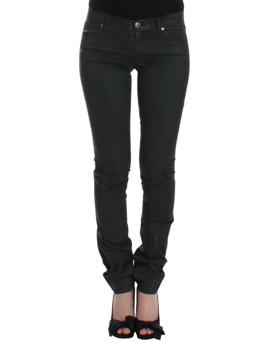 Ermanno Scervino Groene Slim Jeans Denim Broek Rechte Pasvorm Stretch - Image 1
