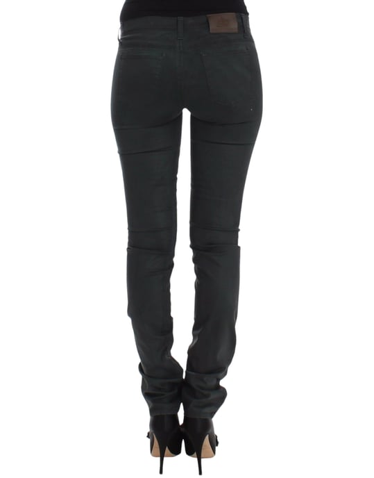 Ermanno Scervino Groene Slim Jeans Denim Broek Rechte Pasvorm Stretch - Image 3