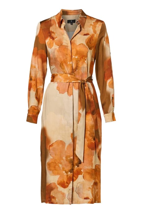Bowie Print Jurk Oranje / Multi - Image 2
