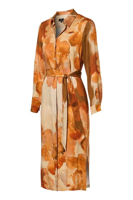 Bowie Print Jurk Oranje / Multi - Image 3