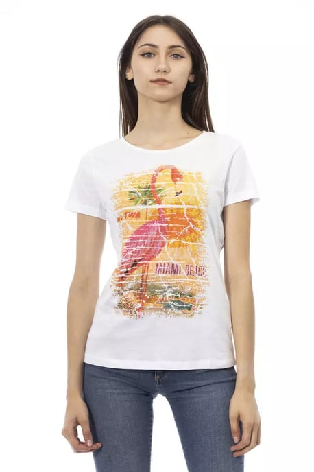Trussardi Action Witte Katoenen T-Shirt voor Dames - Image 1
