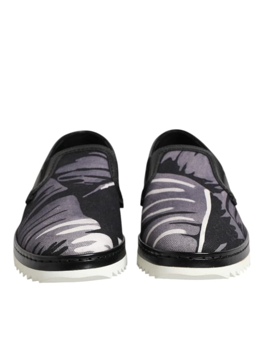 Dolce & Gabbana Zwarte Tropische Slip-On Sneakers Voor Heren - Image 2
