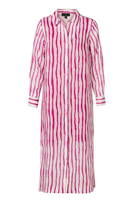 Georgia Streep Jurk Offwhite / Roze - Image 3