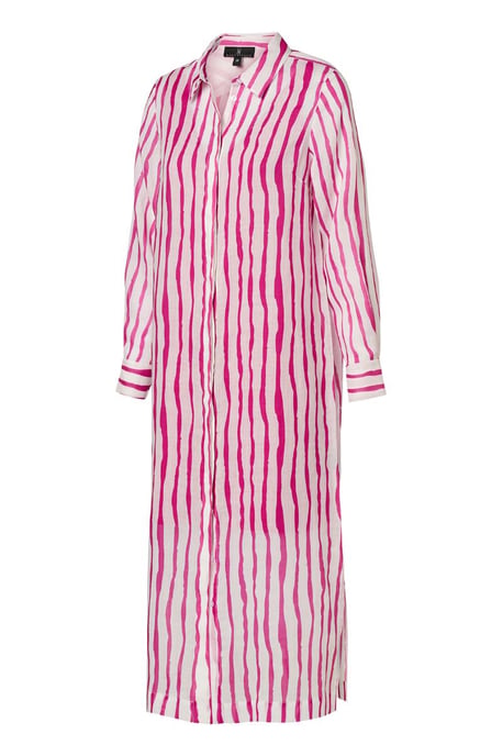 Georgia Streep Jurk Offwhite / Roze - Image 4