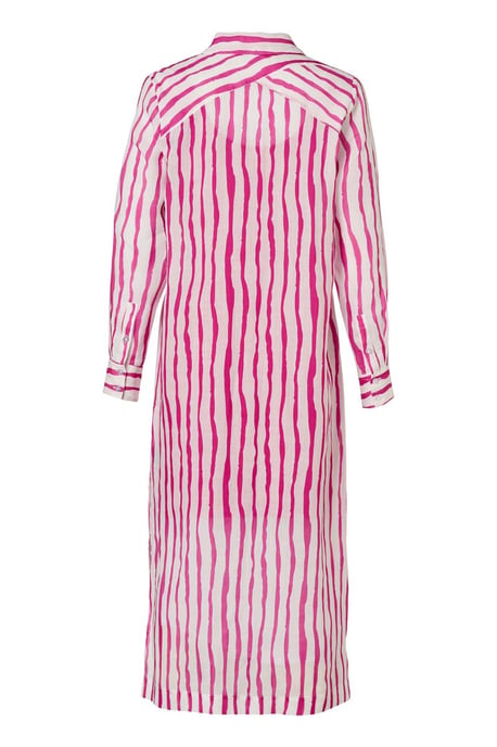 Georgia Streep Jurk Offwhite / Roze - Image 5