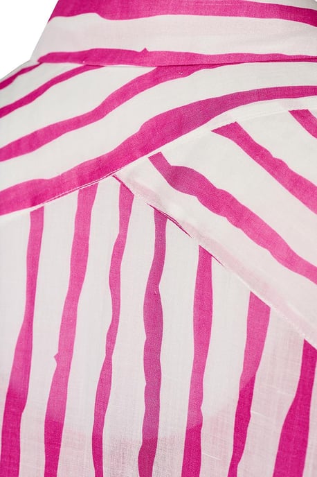 Georgia Streep Jurk Offwhite / Roze - Image 6