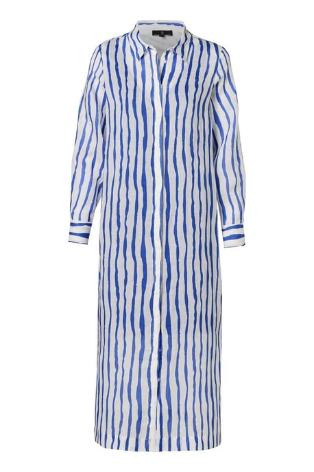 Georgia Streep Jurk Offwhite / Kobalt - Image 3