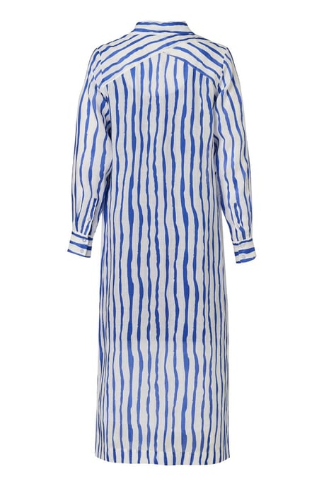 Georgia Streep Jurk Offwhite / Kobalt - Image 5