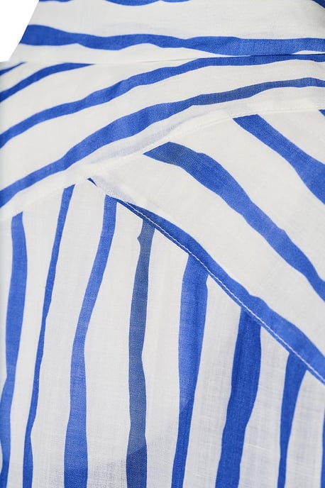 Georgia Streep Jurk Offwhite / Kobalt - Image 6
