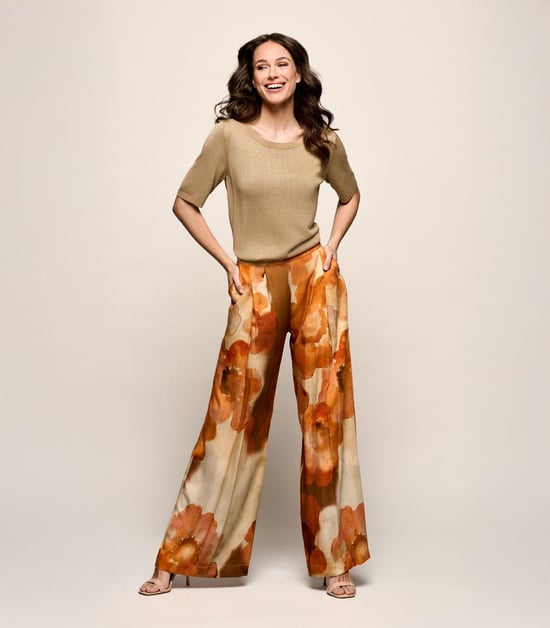 Corby Print Broek Oranje / Multi - Image 6