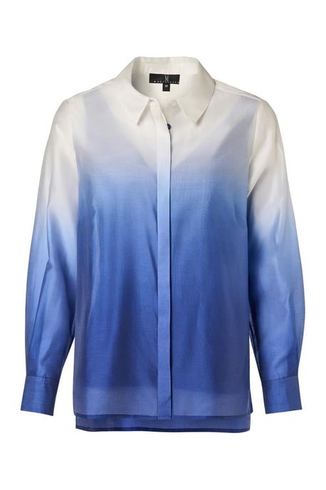 Juna Blouse Offwhite / Kobalt - Image 2