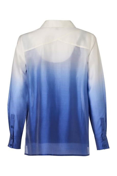 Juna Blouse Offwhite / Kobalt - Image 4