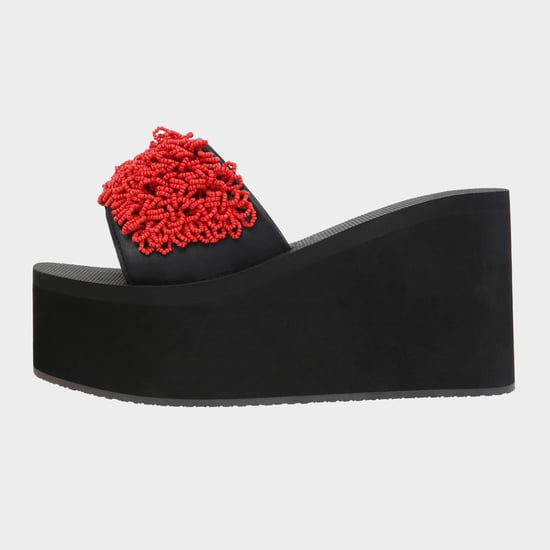 Rode koraalkleurige teenslipper zwart - Image 2